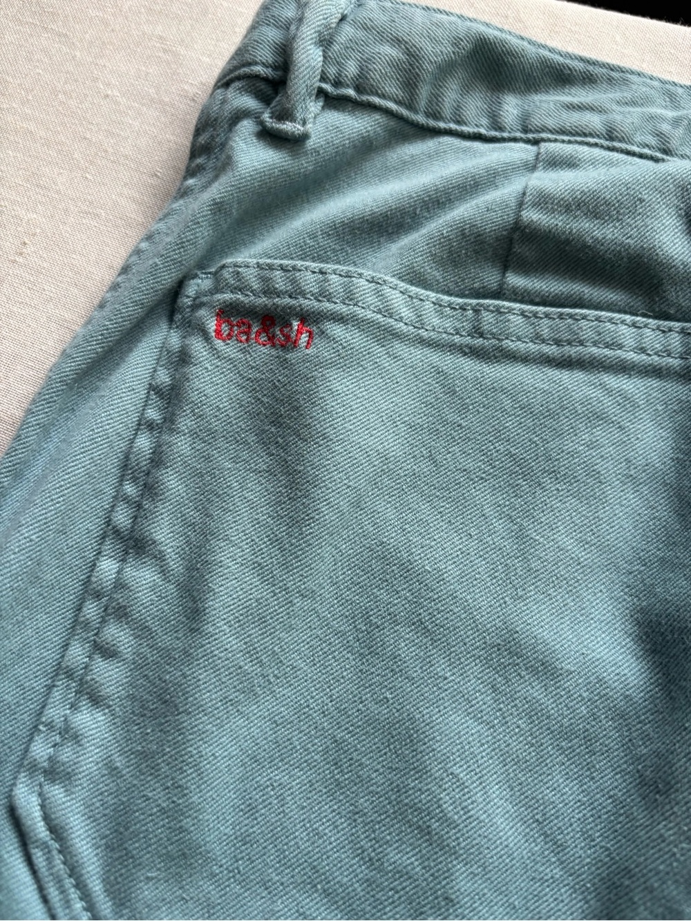 ba&sh Blue Mid Rise Straight Leg Jeans Size 6 | Parisian Casual - Picture 7 of 15